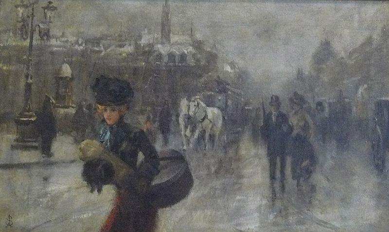 Alfred Stevens Elegants sur les Boulevards oil painting picture